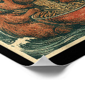 Niedliches Capybara und Schildkrötenrückpack Ramen Poster (Ecke)