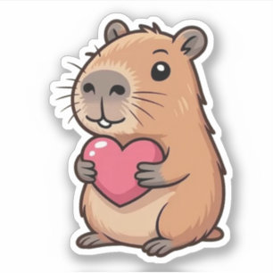 Niedliches Capybara Vinyl Stickers Aufkleber
