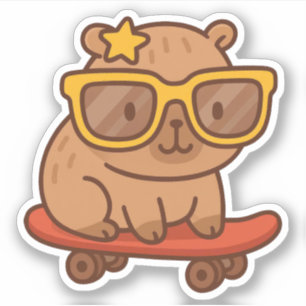 Niedliches Capybara Vinyl Stickers Aufkleber