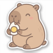 Niedliches Capybara Vinyl Stickers Aufkleber (Vorderseite)