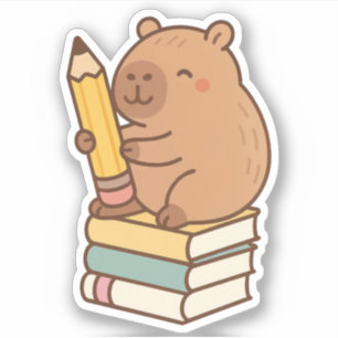 Niedliches Capybara Vinyl Stickers Aufkleber