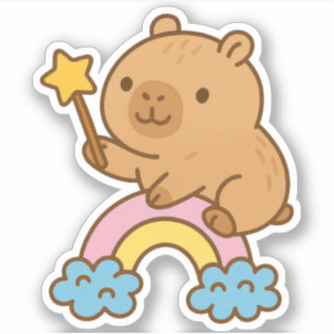 Niedliches Capybara Vinyl Stickers Aufkleber