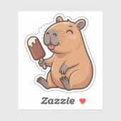 Niedliches Capybara Vinyl Stickers Aufkleber (Blatt)