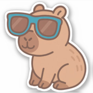 Niedliches Capybara Vinyl Stickers Aufkleber
