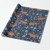Niedliches Capybara Wrapping Paper Geschenkpapier (Ungerollt)