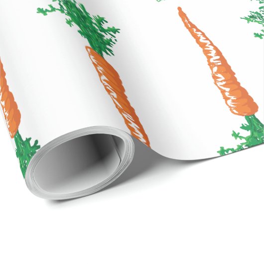 Niedliches Carrot Osterdesign Geschenkpapier (Rolleneckpunkt)