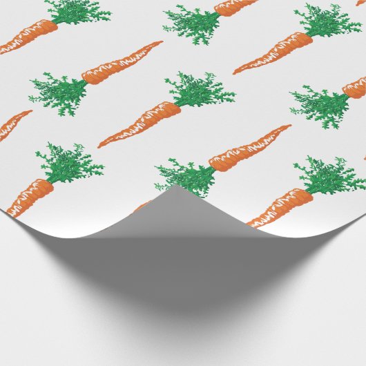 Niedliches Carrot Osterdesign Geschenkpapier (Ecke)