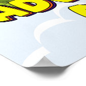 Niedliches Cartoon-Abenteuer erwartet Inspirations Poster (Ecke)