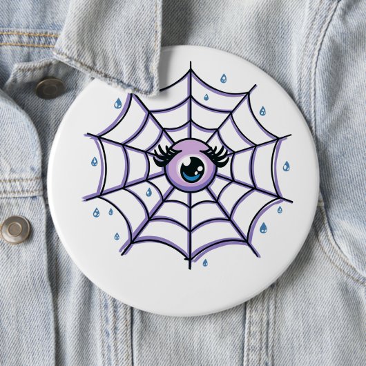 Niedliches Cartoon Auge im Funkelnd Web Button (Beispiel)