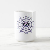 Niedliches Cartoon Auge im Funkelnd Web Kaffeetasse (Mittel)