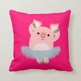 Niedliches Cartoon-Ballerina-Schwein-Kissen Kissen