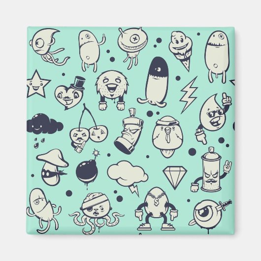 Niedliches Cartoon Character Magnet (Vorne)