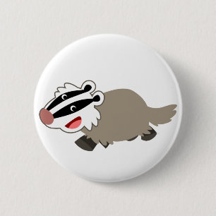 Niedliches Cartoon-Dachs-Knopf-Abzeichen Button