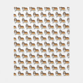 Niedliches Cartoon Dog-Muster für Sable Rough Coll Fleecedecke (Vorderseite)