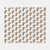Niedliches Cartoon Dog-Muster für Sable Rough Coll Fleecedecke (Vorderseite (Horizontal))