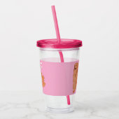 Niedliches Cartoon Dog Zitat Acryltrinkbecher (Links)