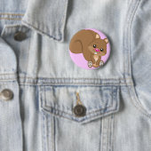 Niedliches Cartoon-Eichhörnchen Button (Beispiel)