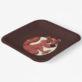 Niedliches Cartoon-Eichhörnchen mit Erdnuss Pappteller (Gewinkelt)