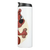 Niedliches Cartoon-Eichhörnchen mit Erdnuss Thermosbecher (Nach rechts gedreht)