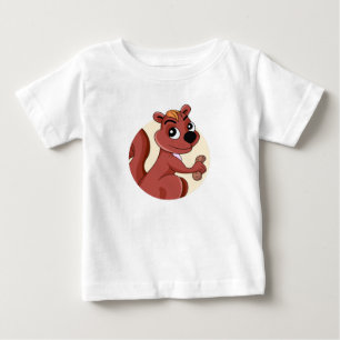 Niedliches Cartoon Eichhörnchen mit T - Shirt aus
