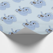 Niedliches Cartoon für Elefanten Geschenkpapier (Ecke)