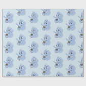 Niedliches Cartoon für Elefanten Geschenkpapier (Flach)