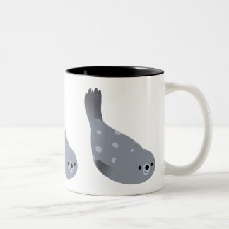 Niedliches Cartoon Hafen Siegel Zweifarbige Tasse