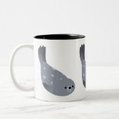 Niedliches Cartoon Hafen Siegel Zweifarbige Tasse (Links)