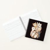 niedliches Cartoon-Katzengruppe Foto Notizblock (Innenseite)