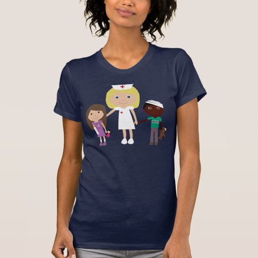 Niedliches Cartoon-Krankenschwester-u. T-Shirt (Vorderseite)