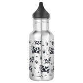 Niedliches Cartoon Kuhmuster Edelstahlflasche (Links)