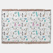 Niedliches Cartoon-Lama-Muster Decke (Vorderseite)