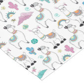 Niedliches Cartoon-Lama-Muster Kurzer Tischläufer (Ecke)