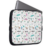 Niedliches Cartoon-Lama-Muster Laptopschutzhülle (Vorne Rechts)