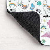 Niedliches Cartoon-Lama-Muster Mousepad (Ecke)
