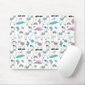 Niedliches Cartoon-Lama-Muster Mousepad (Mit Mouse)