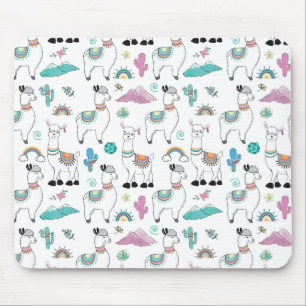 Niedliches Cartoon-Lama-Muster Mousepad