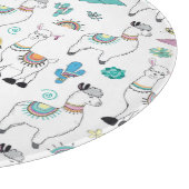 Niedliches Cartoon-Lama-Muster Schneidebrett (Ecke)