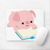 Niedliches Cartoon-Leseferkel Mousepad (Mit Mouse)
