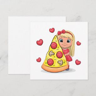 Niedliches Cartoon mit einer Pizzaschneide.