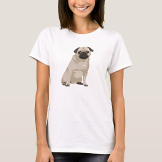 Niedliches Cartoon-Mops-T-Shirt T-Shirt