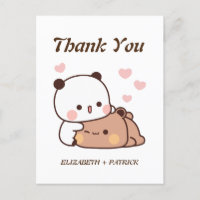 Niedliches Cartoon Paar, Kawaii Bear & Panda Viele