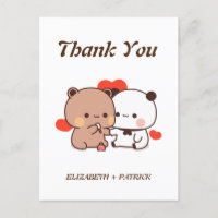 Niedliches Cartoon Paar, Kawaii Bear & Panda Viele