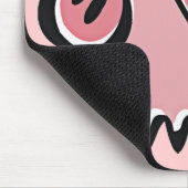 Niedliches Cartoon-Rosa-Schwein Mousepad (Ecke)