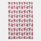 Niedliches Cartoon-Schildkröten-Muster Handtuch (Vertikal)