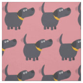 Niedliches Cartoon-Schwarz-Labrador-Gewebe Stoff (Muster)