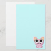 Niedliches Cartoon-Schwein Briefpapier (Vorne/Hinten)