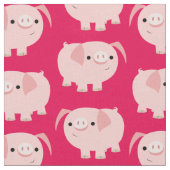 Niedliches Cartoon-Schwein-Gewebe Stoff (Nahaufnahme)