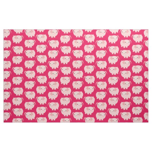 Niedliches Cartoon-Schwein-Gewebe Stoff (Fat Quarter (45,7 x 55,9 cm))