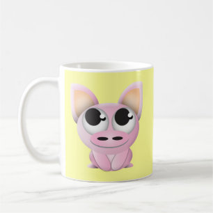 Niedliches Cartoon-Schwein Kaffeetasse